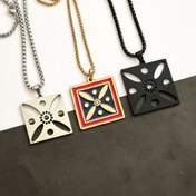 تصویر گردنبند درفش کاویانی رنگ نقره ای 