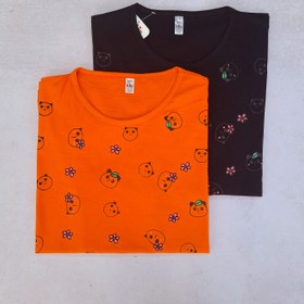 تصویر تیشرت پاندا و گل نخ پنبه چاپی Tshirt