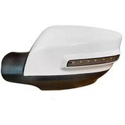 تصویر آینه بغل برقی چپ کاوج با راهنما و فلاپ سفید 