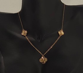 تصویر گردنبند ونکلیف 3 گل Vancliffe Three Flower Necklase