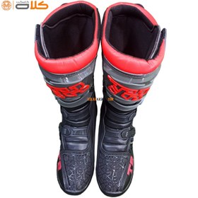 تصویر بوت موتورسواری کراسی تایگر | T2 | BLKRD Crossy boots TIGER T2 - BLK-RD