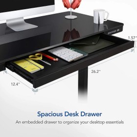 تصویر میز تحریر قابل تنظیم Flexispot با کشو 