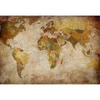 تصویر پوستر دیواری نقشه جهان کد 13000 