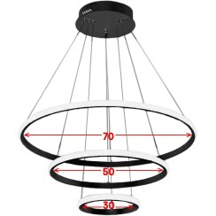 تصویر لوستر LED قطر 30 50 70 