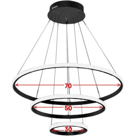تصویر لوستر LED قطر 30 50 70 