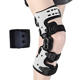 تصویر SYOSI OA OA OALOBOAODER BRACE - ارسال 20 روز کاری SYOSI OA Unloader Knee Brace, Unloader Knee Brace for Osteoarthritis, Arthritis Pain, Cartilage Repair, Bone on Bone Knee Joint Pain, Lateral Degeneration Knee Support Right White