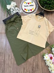 تصویر ست کراپ دامن یلقی ( ۶ تا ۱۴ سال ) 