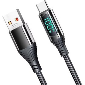 تصویر کابل شارژر سریع یو اس بی به تایپ سی کانفلون به طول 1 متر Konfulon Fast Charger Cable TYPE-C USB DC45 100W Konfulon Fast Charger Cable TYPE-C USB DC45 100W