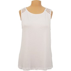 تصویر تاپ زنانه اسمارا مدل B3117 سایز ۳۸ و ۴۰ رنگ سفید با شانه گیپور 