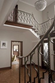 تصویر نرده فلزی مدرن پریسا (کد 202) - مشکی Parisa Modern Metal Baluster staircase (code 202)