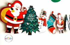 تصویر پرچم تم کریسمس 