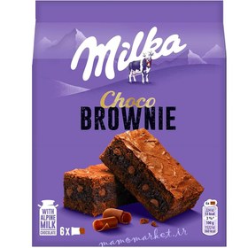 تصویر کیک براونی شکلاتی میلکا milka brownie 