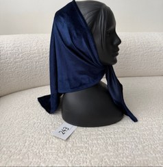 تصویر مینی اسکارف مخمل سرمه ای 