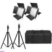 تصویر کیت دوشاخه نور ثابت شیدر دار مدل T460 به همراه پایه و کیف (مجموعه 5 عددی) مناسب تولید محتوا ، بلاگری ، عکاسی و .. 