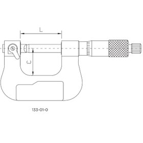 تصویر میکرومتر پیچ 25-0 میلی متری اسیمتو (ASIMETO) مدل 0-01-133 