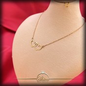 تصویر گردنبند لیزری ۲ قلب – G0135 