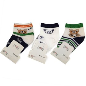 تصویر جوراب نوزادی پسرانه مجموعه 3 تایی طرح خرسی فیلاردی Filardi Filardi Bear Baby Boy Socks - 3 Pairs