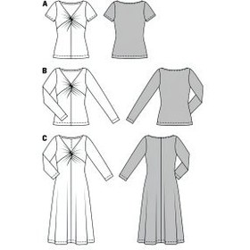 تصویر الگو خیاطی بلوز و پیراهن زنانه بوردا استایل کد 6911 سایز 34 تا 46 متد مولر 