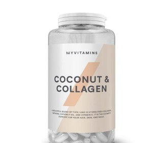 تصویر کپسول کوکونات کلاژن Myvitamins Coconut And Collagen 