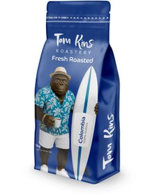 تصویر دانه قهوه ۱۰۰% عربیکا کلمبیا 1 کیلوگرمی تام کینز Tom Keynes 100% Arabica Colombian coffee beans, 1 kg