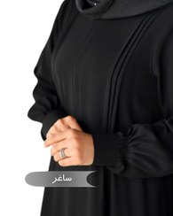 تصویر مانتو عبایی ساغر مشکی کد ۱۴۰۱۳ 