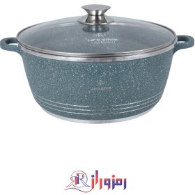 تصویر قابلمه گرانیتی لایف اسمایل مدل LIFEP7 36 ا LIFESMILE LIFEP7-36 Granite Coated Soup Pot