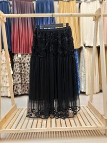 تصویر دامن تور گل رز1001 