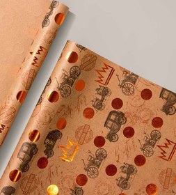 تصویر 3 برگ کاغذ کادو طلاکوب – 18156 