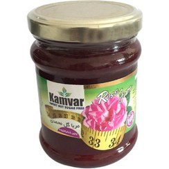 تصویر مربای گل سرخ بدون شکر و رژیمی برند کامور 