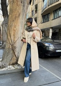 تصویر پالتو بلند بیسیک - مشکی 