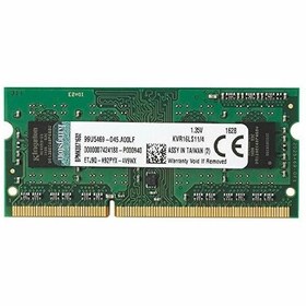 تصویر رم لپ تاپ DDR3L تک کاناله 1600 مگاهرتز CL11 کینگستون مدل KVR16LS11/GREEN PC3L ظرفیت 4 گیگابایت 