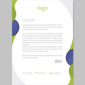 تصویر سربرگ A4 چند منظوره – Wave letterhead template 