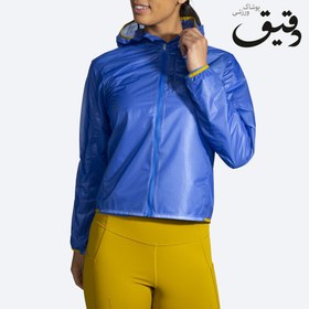 تصویر بادگیر بروکس زنانه BROOKS WOMEN ALL ALTITUDE JACKET آبی کاربنی BROOKS WOMEN ALL ALTITUDE JACKET