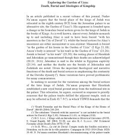 تصویر دانلود کتاب Exploring the Garden of Uzza: Death, Burial and Ideologies of Kingship 2006 کتاب انگلیسی کاوش در باغ اوزا: مرگ ، دفن و ایدئولوژی های پادشاهی 2006