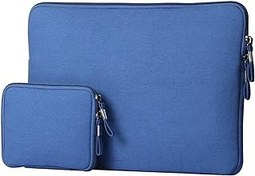 تصویر Rubik Laptop Sleeve Bag Compatible with 11 inch MacBook Air 11, 11.6 Inch Acer Chromebook HP Samsung ASUS Surface, Water Resistant Neoprene Bag with Small Case (11 inch, Navy Blue) 