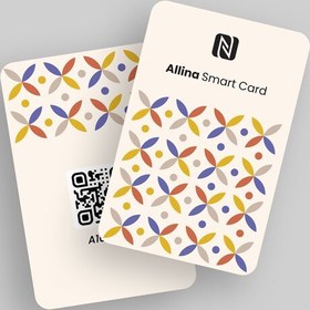 تصویر تگ nfc مدل کارت ویزیت هوشمند طرح شکوفه (همراه با پلتفرم) 