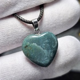 تصویر آویز گردنبد سنگ عقیق خزه ای معدنی کد 35267 