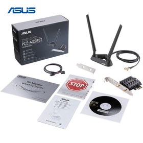 تصویر کارت شبکه PCI-E وایرلس AX3000 ایسوس مدل Asus AX58BT 