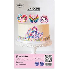 تصویر تصویر و تاپر کیک یونی کورن 