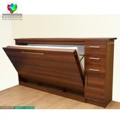 تصویر تخت خواب کمجا افقی یک نفره 