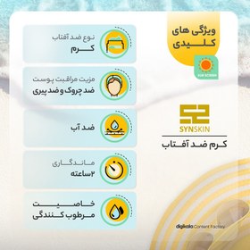 تصویر کرم ژل ضدآفتاب بدون رنگ سان‌اسکین، مدل SPF50، مناسب پوست‌های چرب و مستعد آکنه و حجم 50 میلی‌لیتر، فاقد چربی، ضد آب، محافظت کننده 