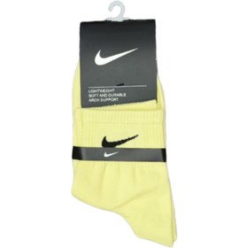 تصویر جوراب نیم ساق نایک لیمویی 