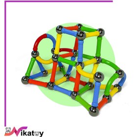 تصویر مگنا مگ مغناطیسی 85 قطعه اهنربایی لگو ساختنی سازه فکری اسباب بازی 