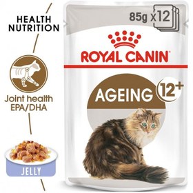 تصویر تغذیه سلامت گربه برای سنین بالای 12 سال - ژله‌ای (غذای مرطوب) برند royal canin Feline Health Nutrition Ageing +12 Jelly (WET FOOD )