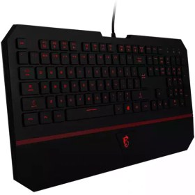 تصویر کیبورد مخصوص بازی ام اس آی مدل DS4100 همراه با حروف فارسی MSI DS4100 Gaming Keyboard with Persian Letters