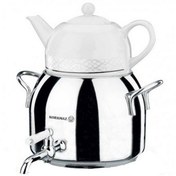 تصویر کتری قوری شیردار کرکماز مدل لونا دیاموند (1+3 لیتر) ا Korkmaz Luna Diamond Teapot Set 3 lt Korkmaz Luna Diamond Teapot Set 3 lt