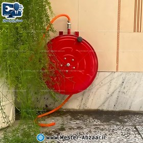 تصویر شیلنگ جمع‌ کن دیواری قرقره ای دستی زینو سایز 35 متری مدل ZINO 35M 