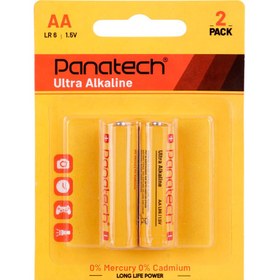 تصویر باتری دوتایی قلمی Panatech Ultra Alkaline 1.5V AA 