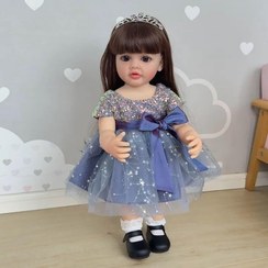 تصویر Nano Classic 22 inch 55 Cm Reborn Baby Doll نرم کامل بدن سیلیکونی نوزاد واقعی شبیه عروسک بچه عروسک اسباب بازی دخترانه هدیه عروسک (لباس شاهزاده) 