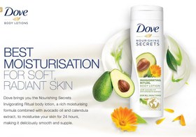 تصویر لوسیون بدن آووکادو و گل همیشه بهار داو Dove Nourishing Secrets Invigorating Ritual Avocado Calendula Body Lotion